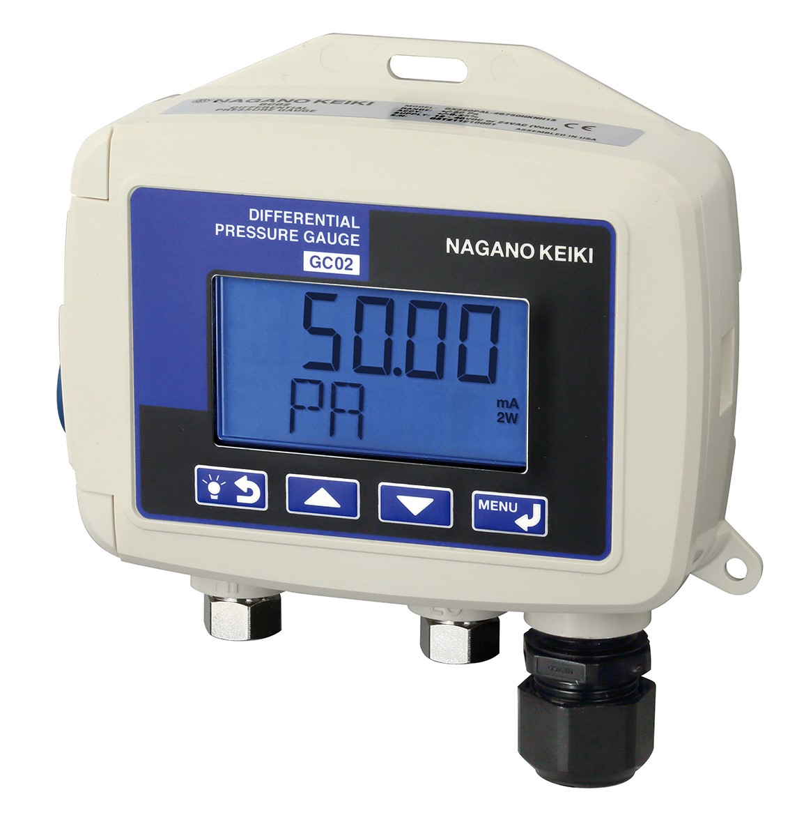 GC02 高精度デジタル微差圧計 | 長野計器 製品情報